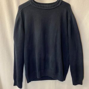 Lands End Crew Neck Sweater Navy Blue